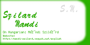 szilard mandi business card